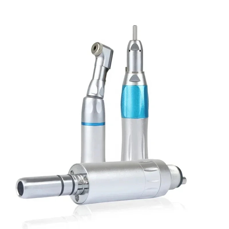 TOSI 5Pcs/Kit LED High Speed Dental Handpiece Kits With Lights,E-generator,Torque Head, Push Button, 3 Water Spray, 2 Holes