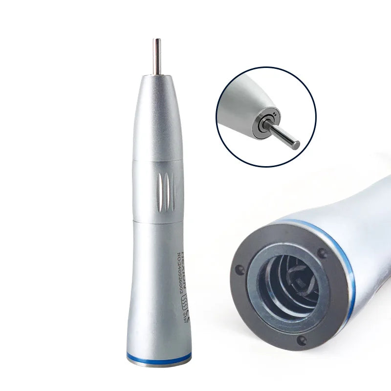 HEXION Dental Inner Slow Contra Angle  1:1 Ratio E-Tape Low Speed Handpiece Push Button Internal Water Spray 2/4 Holes Air Motor