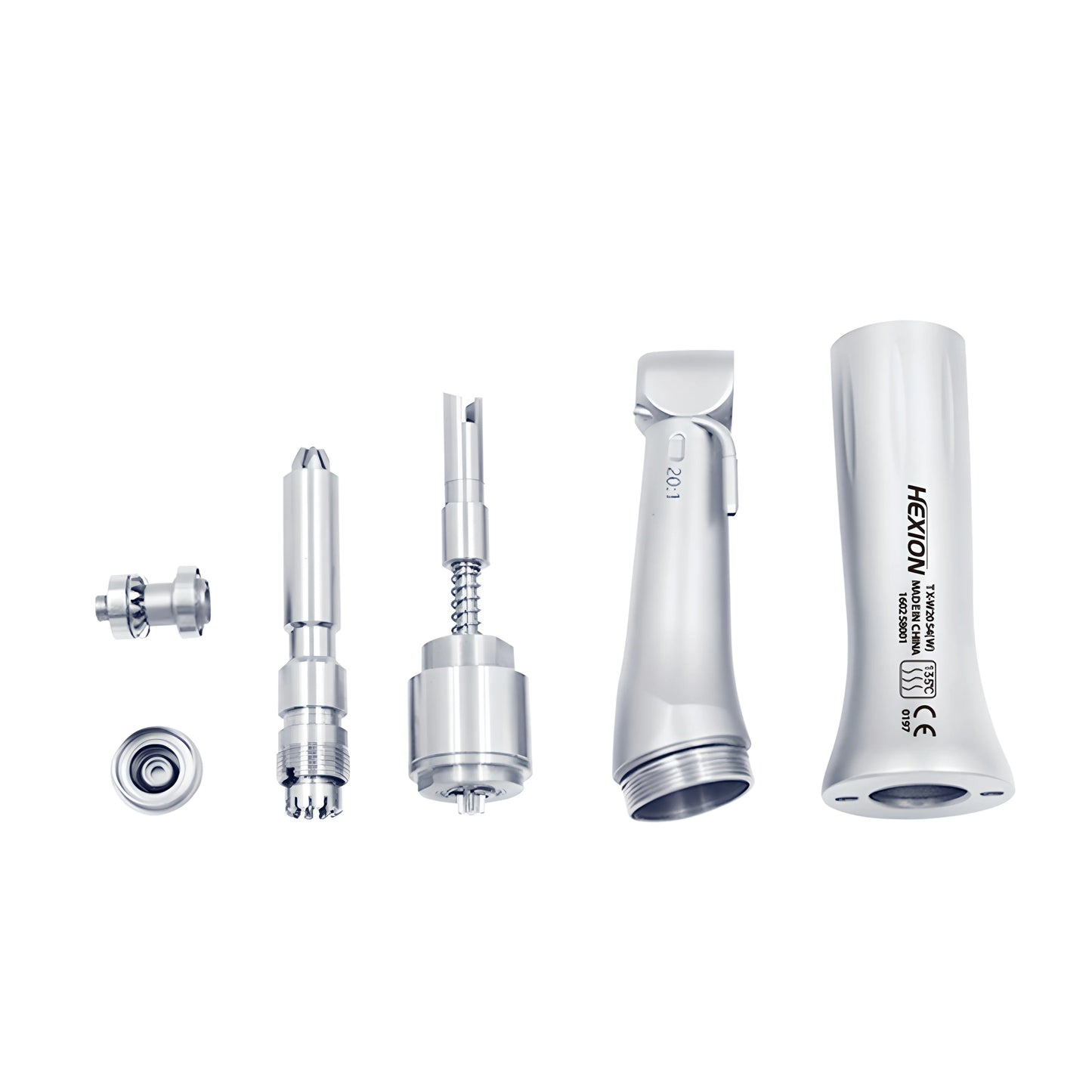 HEXION 20:1 Dental Implant Handpiece Push ButtonLow Speed Reduction E-Type Connector Contra Angle Handpiece Torque 80Ncm